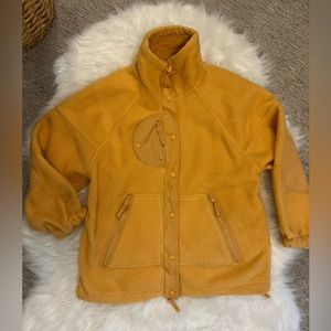 Free People Hit The Trails Fleece Jacket Orange